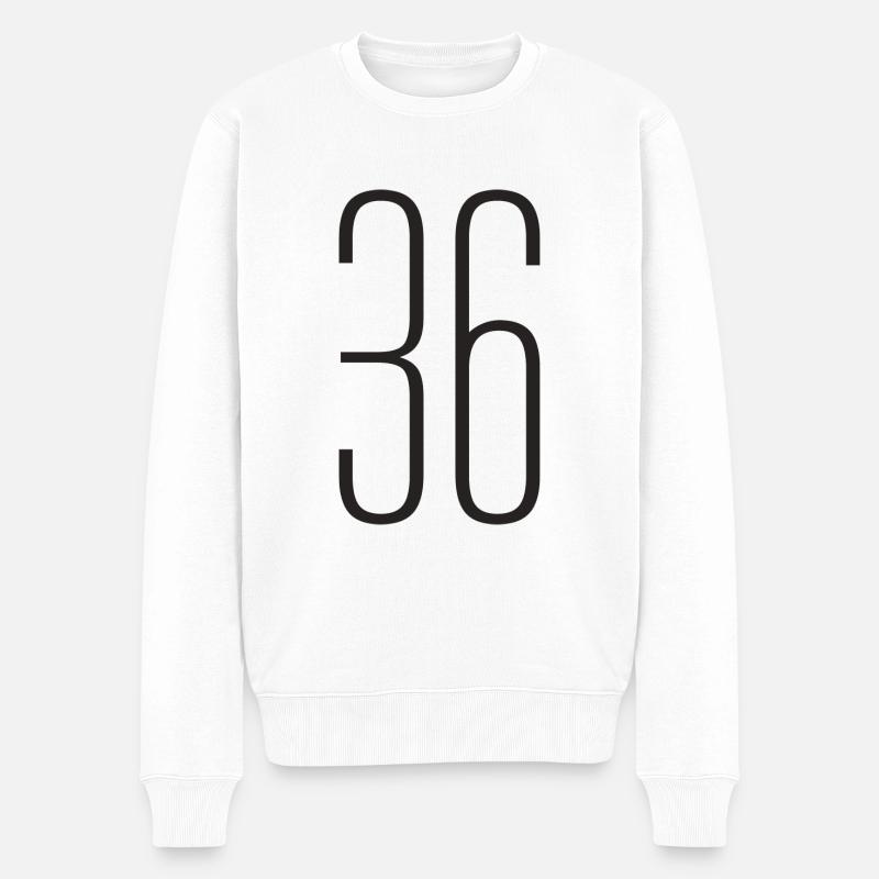 36 - Pull Premium bio Homme - blanc