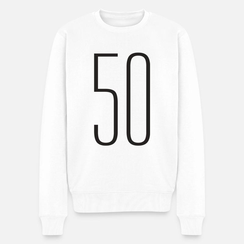 50 - Pull Premium bio Homme - blanc