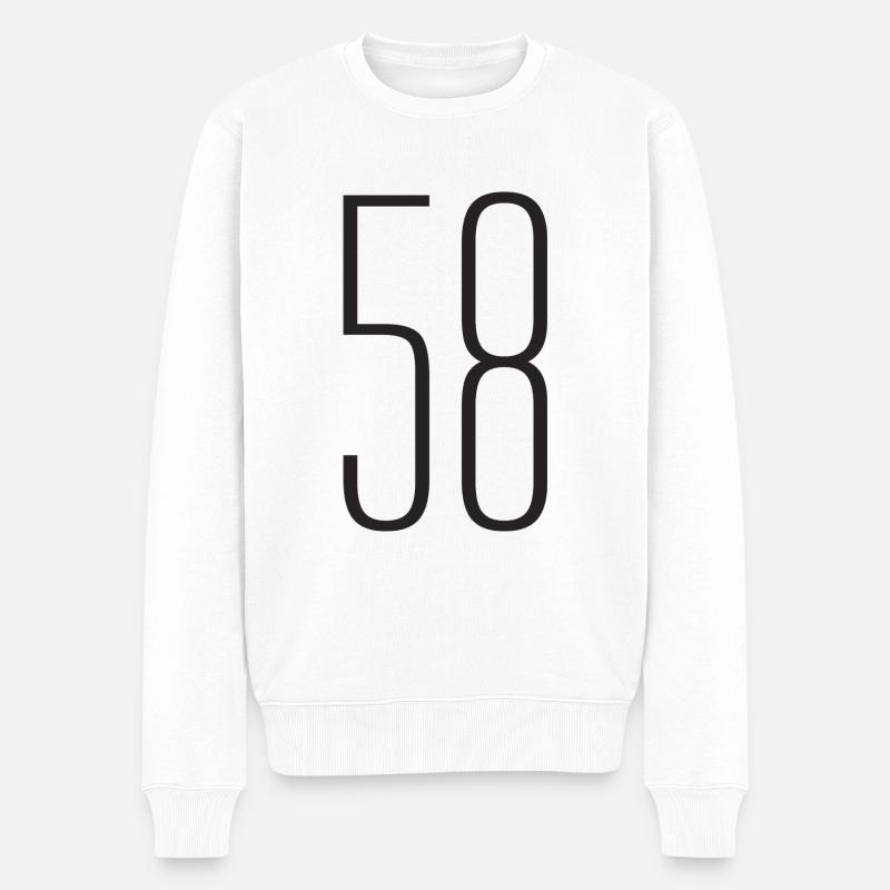 58 - Männer Premium Bio Pullover - Weiß