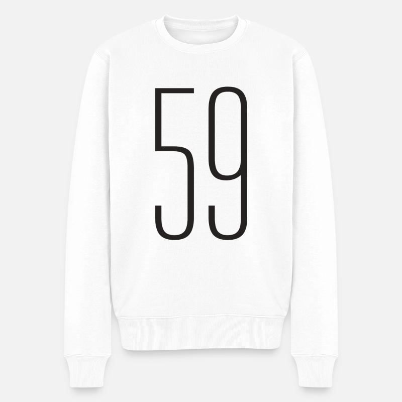 59 - Männer Premium Bio Pullover - Weiß