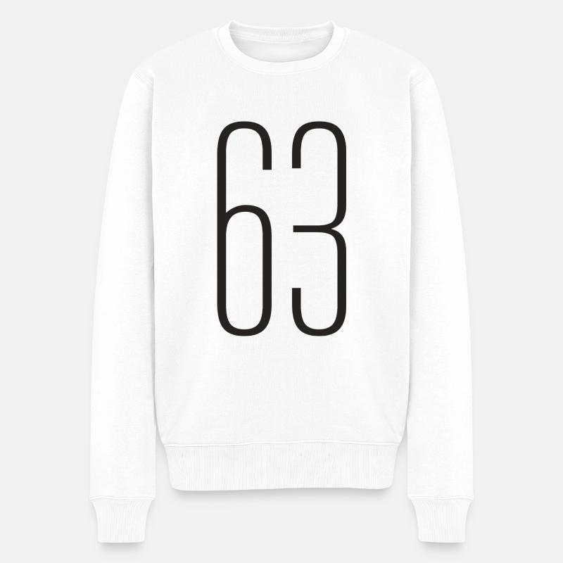 63 - Männer Premium Bio Pullover - Weiß