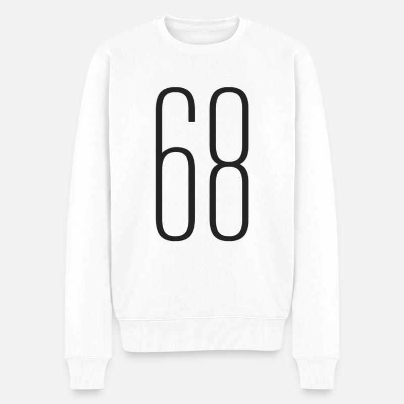 68 - Männer Premium Bio Pullover - Weiß