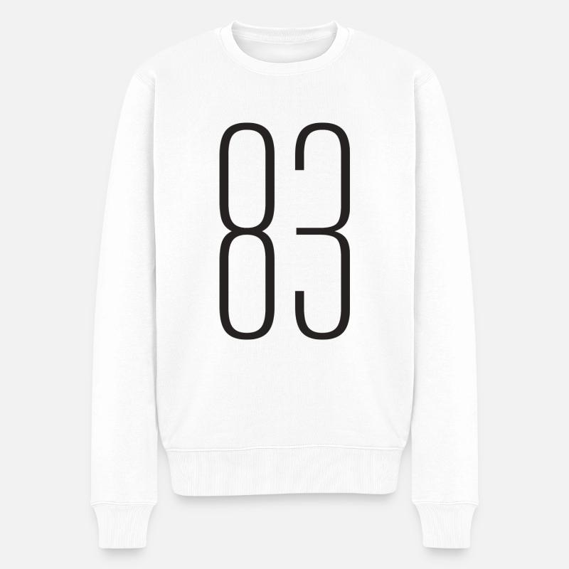 83 - Männer Premium Bio Pullover - Weiß
