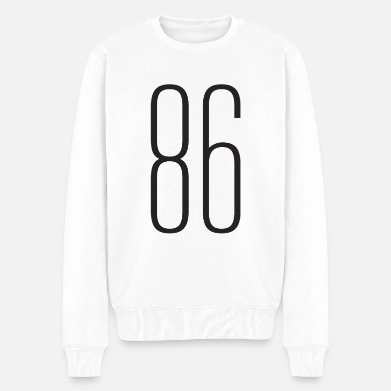 86 - Männer Premium Bio Pullover - Weiß