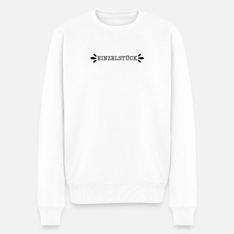 Einzelstück - Männer Premium Bio Pullover - Weiß
