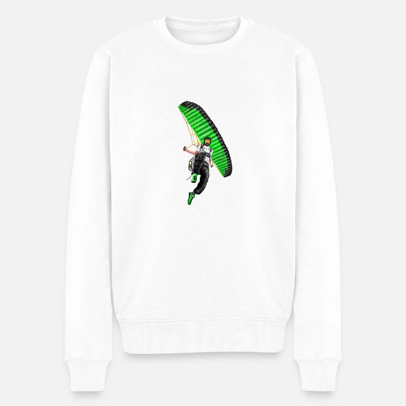 De LiTi-Gleitschirm - Männer Premium Bio Pullover - Weiß