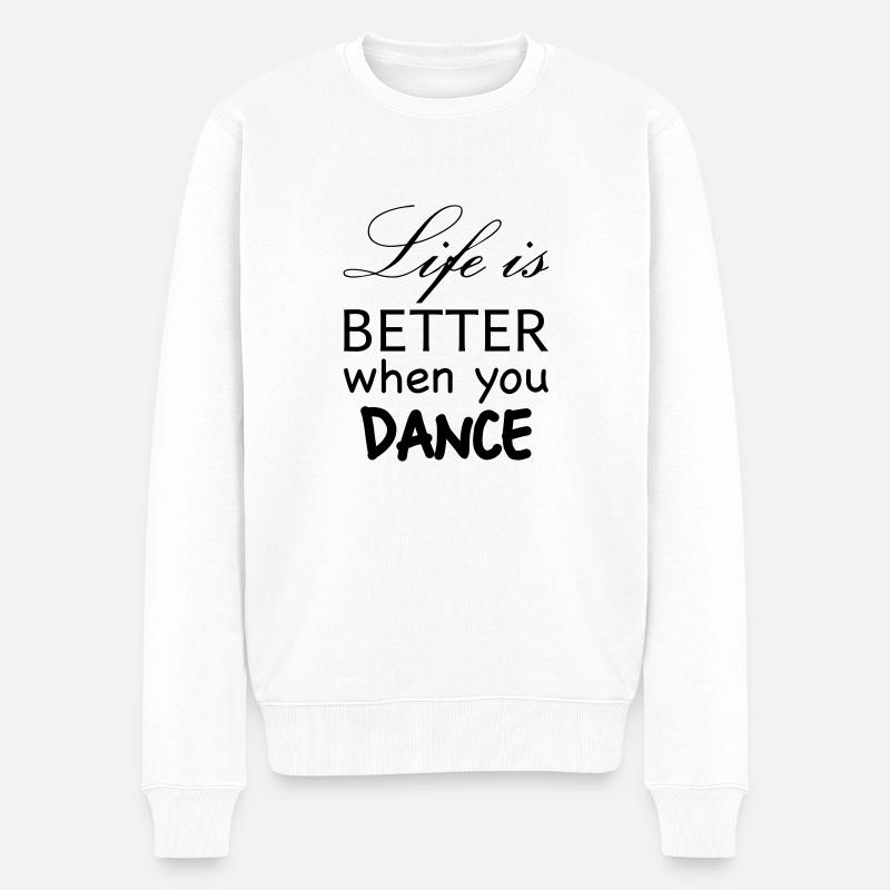 life better dance - Männer Premium Bio Pullover - Weiß