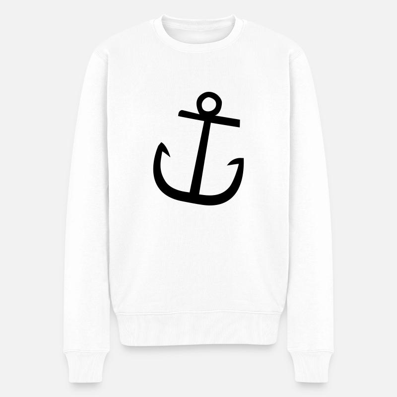 DE - Anker - Männer Premium Bio Pullover - Weiß