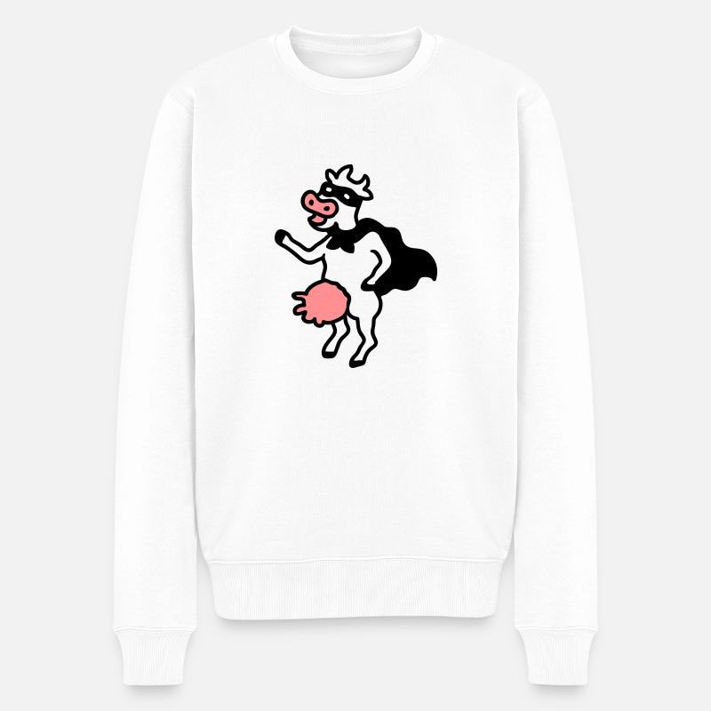 Cowhero - Pull Premium bio Homme - blanc