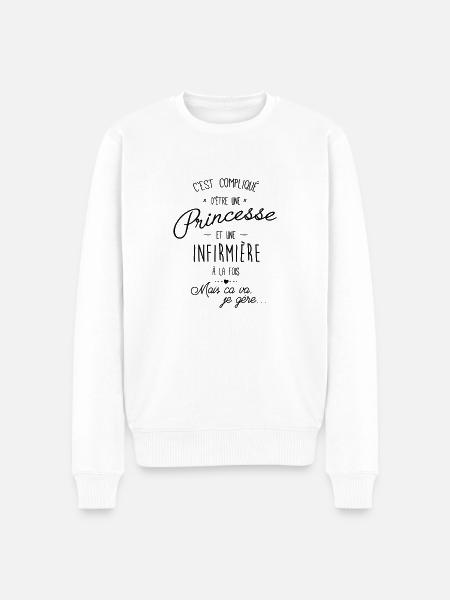 Princesse et infirmière - Pull Premium bio Homme - blanc