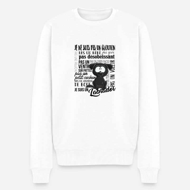 labrador Noir - noirFR - Pull Premium bio Homme - blanc