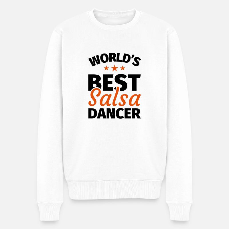 Salsa - Männer Premium Bio Pullover - Weiß