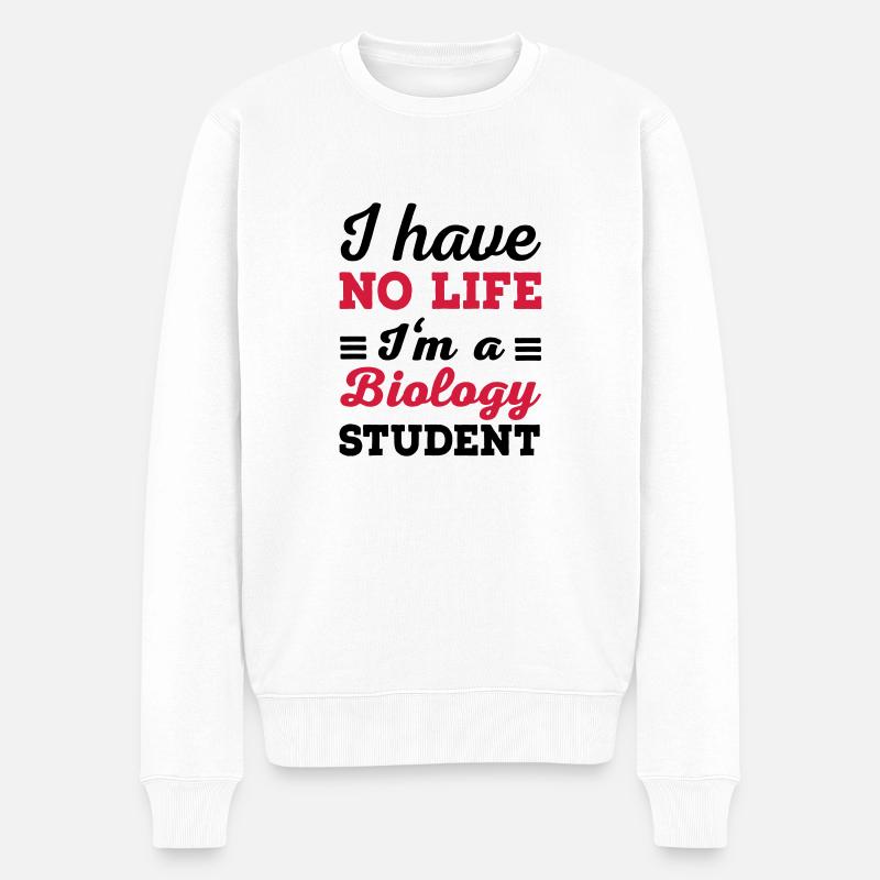 Biologiestudent - Männer Premium Bio Pullover - Weiß