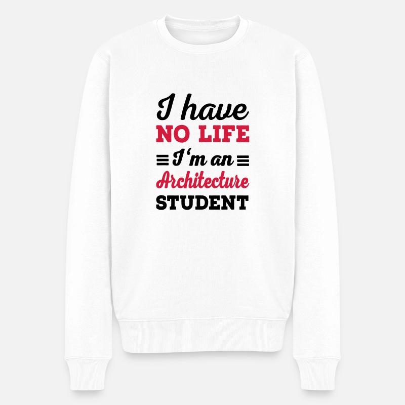 Architecture - Pull Premium bio Homme - blanc