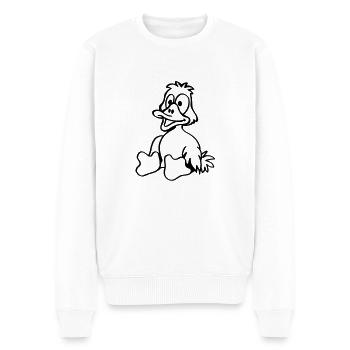 Entchen - Männer Premium Bio Pullover - Weiß - Vorne - Thijin (182cm)