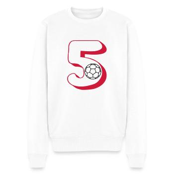 handball numéro 5 - Pull Premium bio Homme - blanc - Devant - Thijin (182cm)