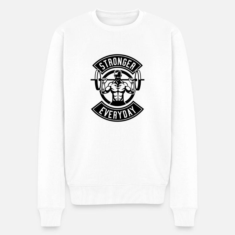 Plus fort que tout - Pull Premium bio Homme - blanc