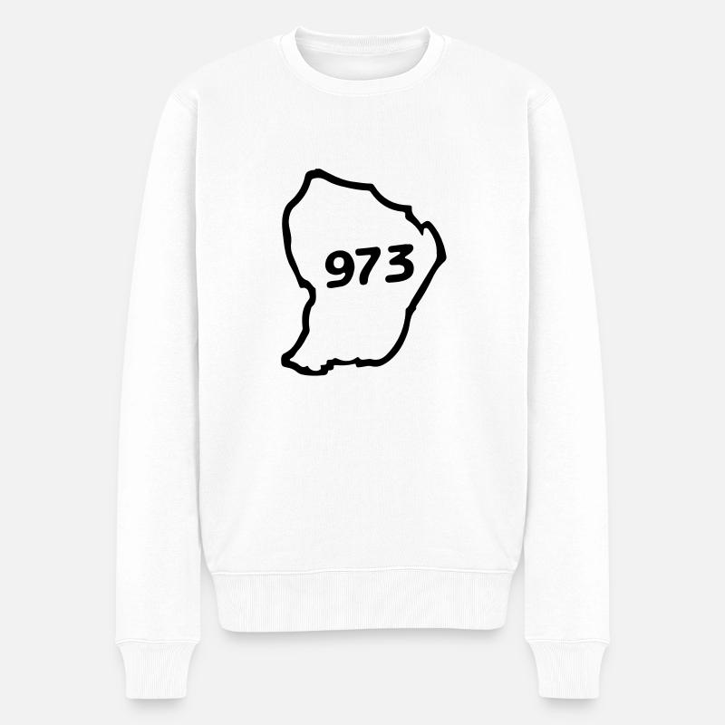 guyana - Männer Premium Bio Pullover - Weiß