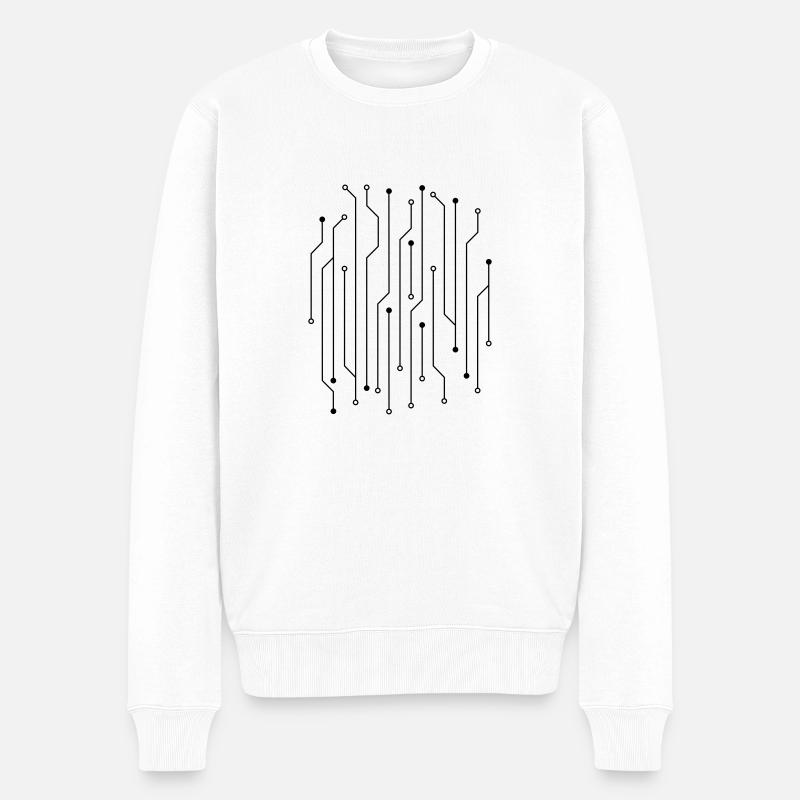 Circuit electrique - Pull Premium bio Homme - blanc