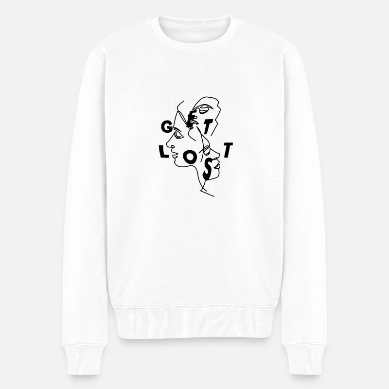 Get Lost! - Männer Premium Bio Pullover - Weiß