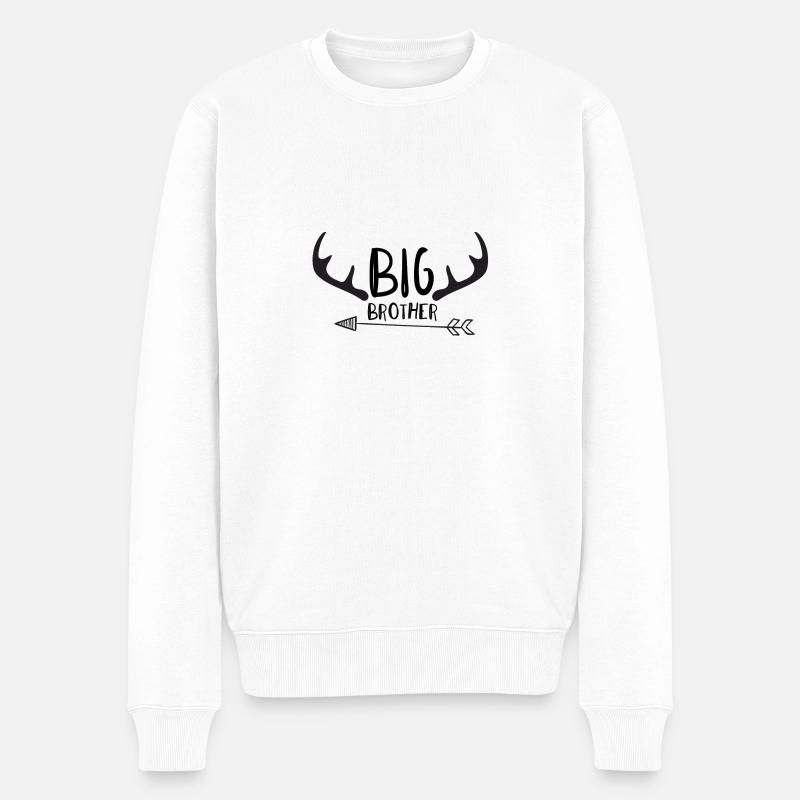 Big Bruder - Männer Premium Bio Pullover - Weiß
