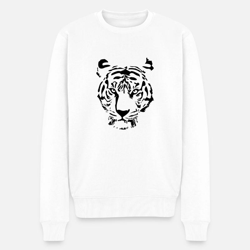 white tiger - Pull Premium bio Homme - blanc