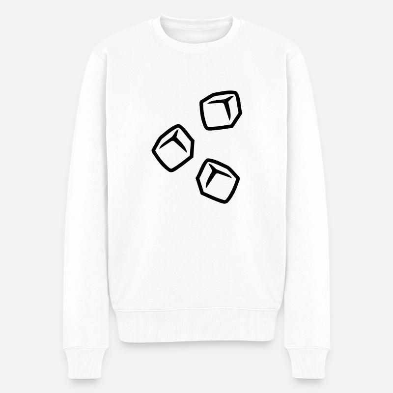 Cube de glace - Pull Premium bio Homme - blanc