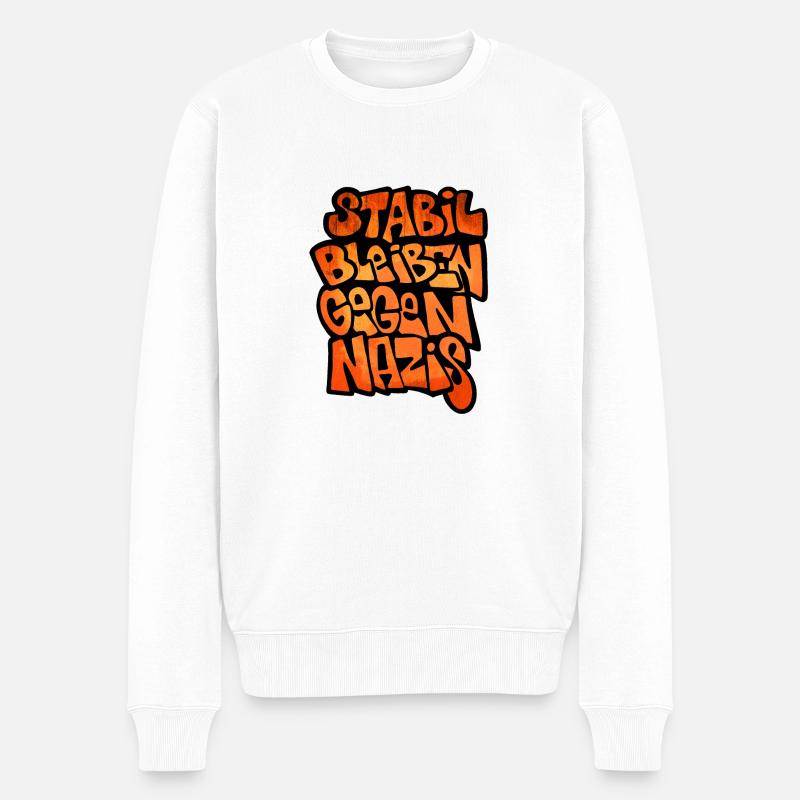 Restez stable contre les nazis - Pull Premium bio Homme - blanc
