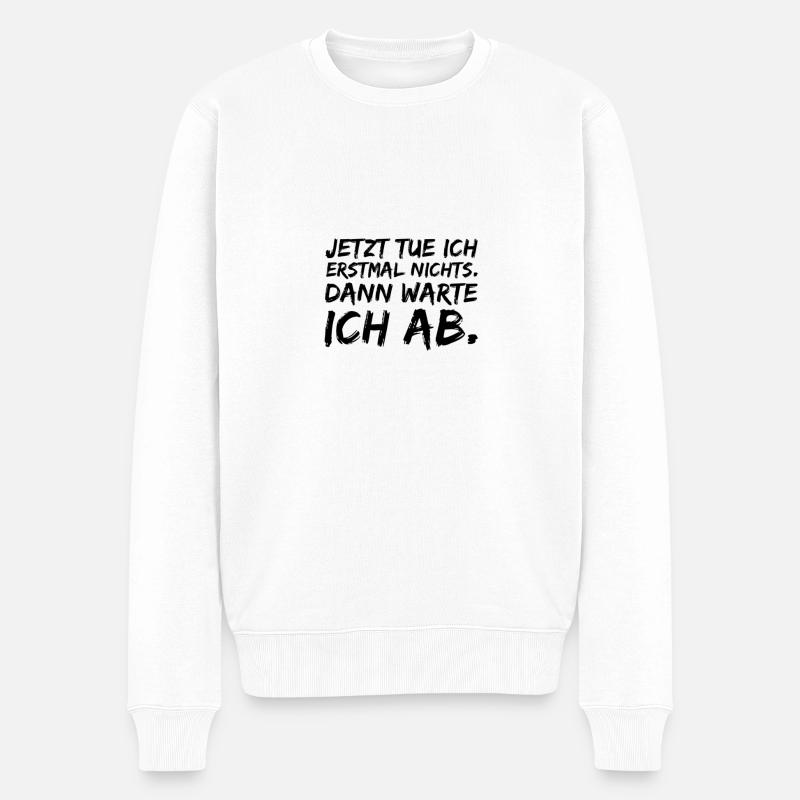 Faultier - Männer Premium Bio Pullover - Weiß