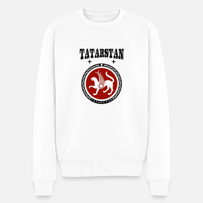 Tatarstan - Männer Premium Bio Pullover - Weiß