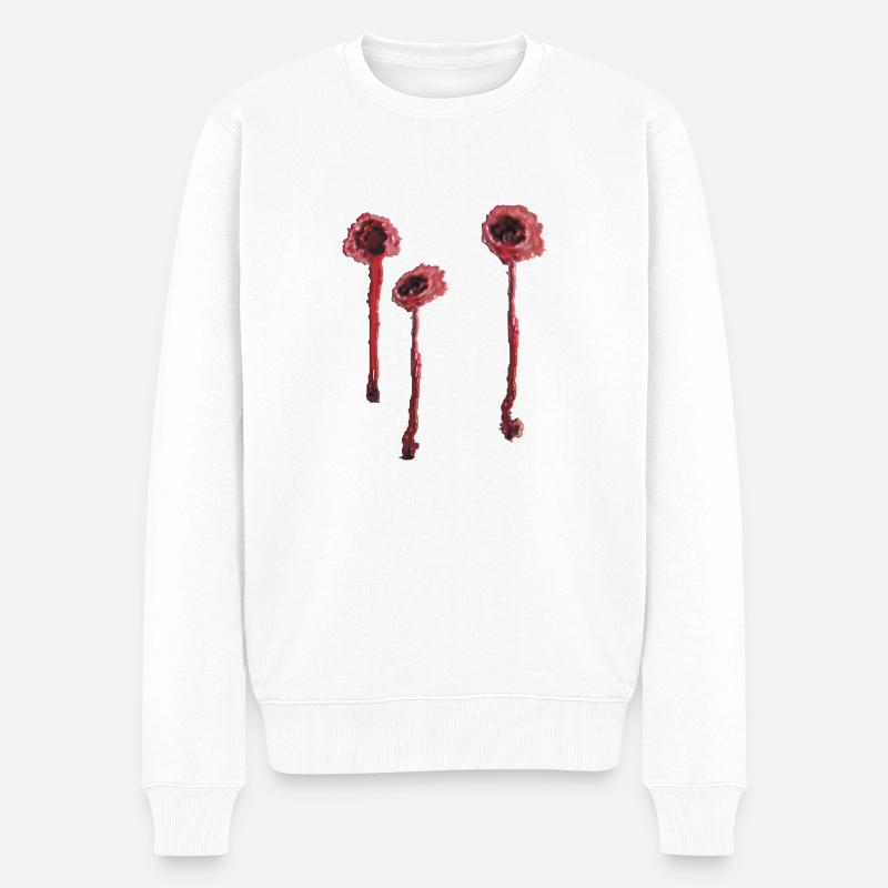 3 Einschusslöcher plastisch - Männer Premium Bio Pullover - Weiß