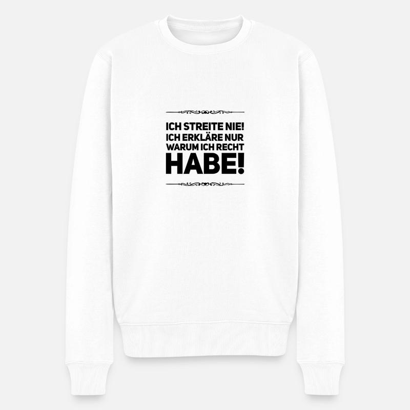 Besserwisser - Männer Premium Bio Pullover - Weiß