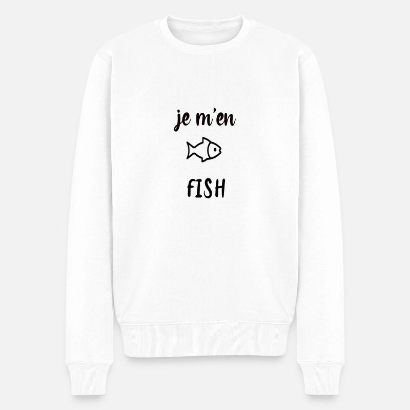 Je m en fish - Pull Premium bio Homme - blanc