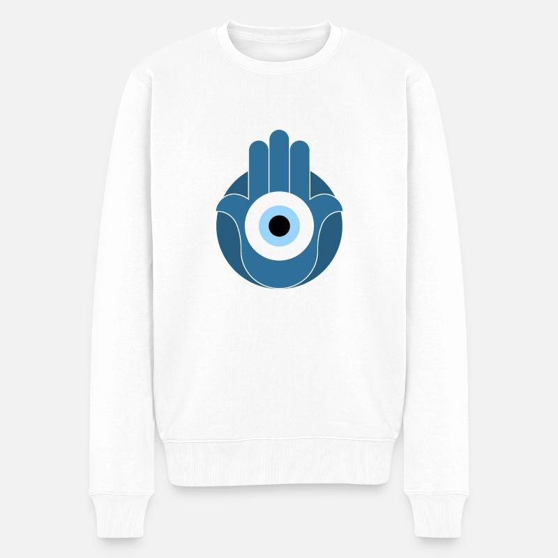 Nazar - Männer Premium Bio Pullover - Weiß