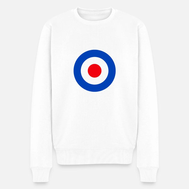 Mod-Emblem - Männer Premium Bio Pullover - Weiß