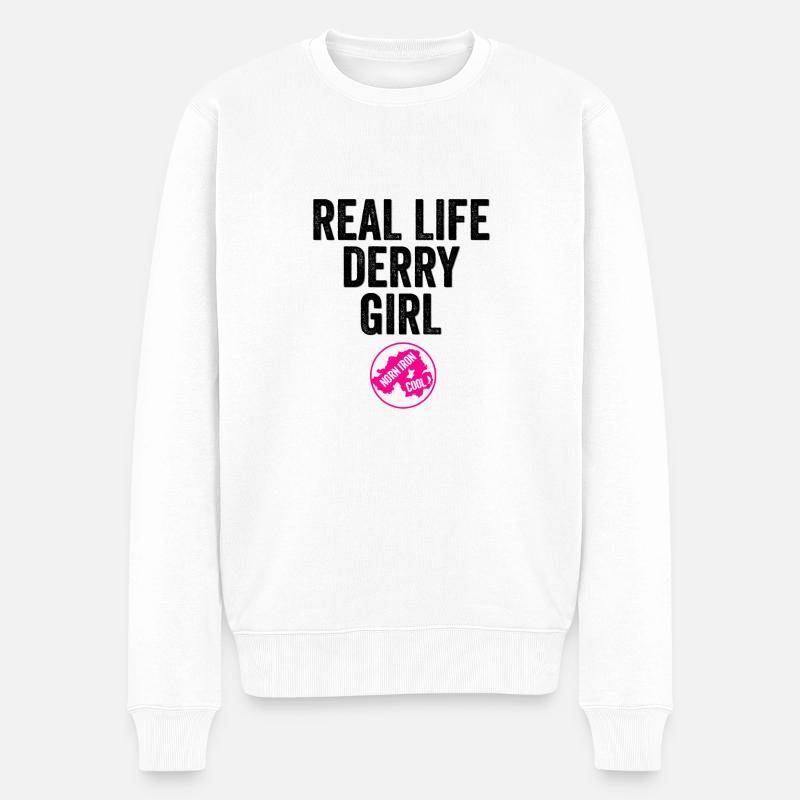 Echte Derry Girls - Männer Premium Bio Pullover - Weiß