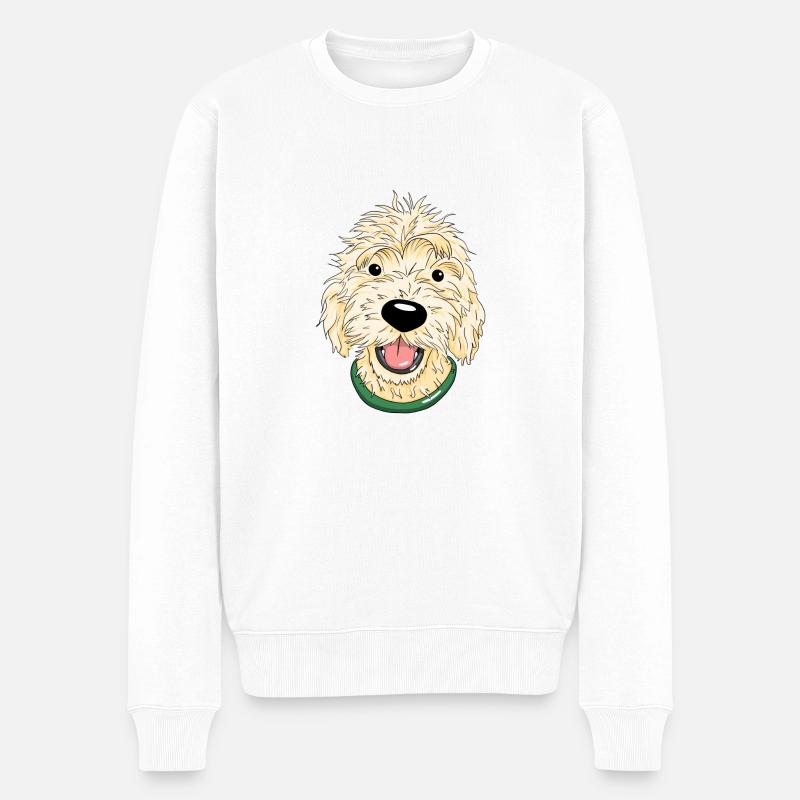 DonComic1 - Pull Premium bio Homme - blanc