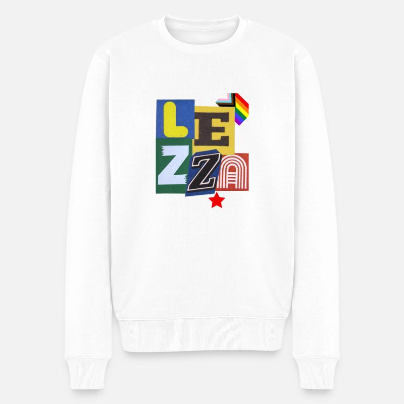 Lesbe - Männer Premium Bio Pullover - Weiß