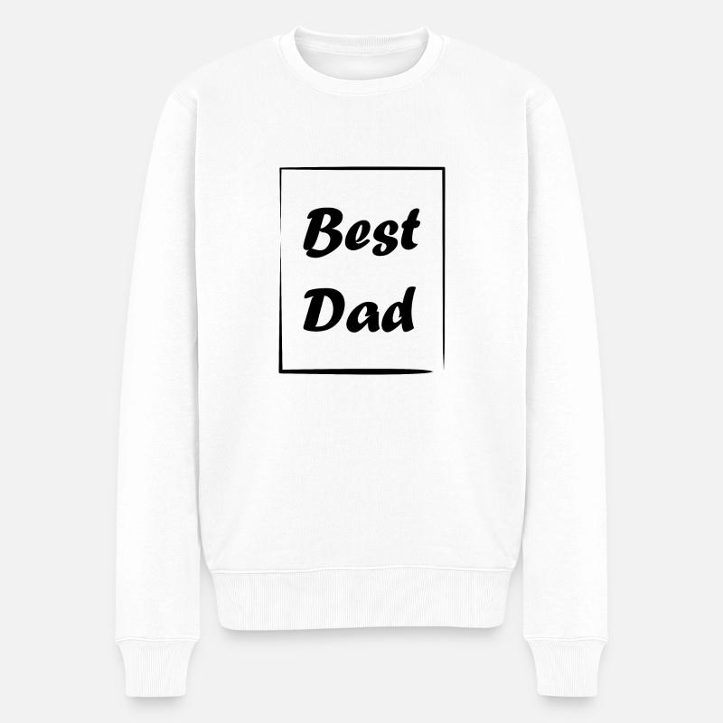 Best Dad - Männer Premium Bio Pullover - Weiß