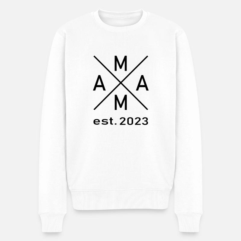Maman 2023 - Pull Premium bio Homme - blanc