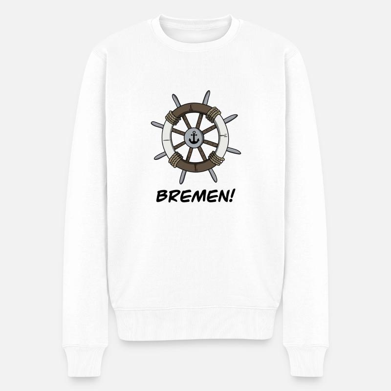 Steurrad de Brême - Pull Premium bio Homme - blanc