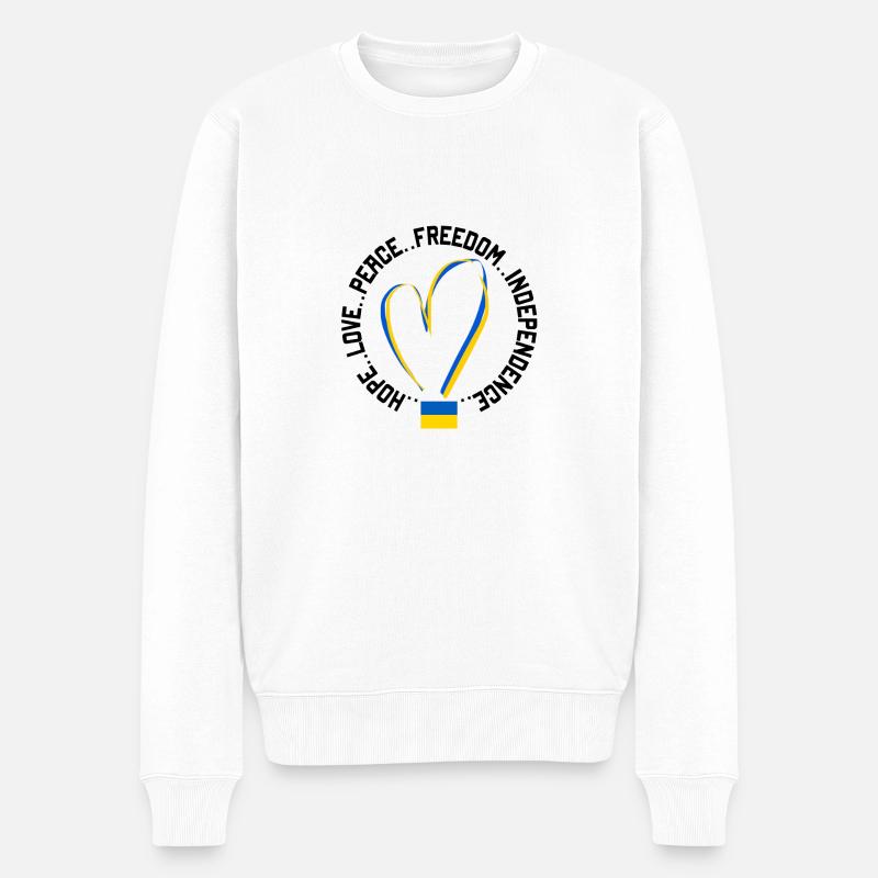 Ukraine - Pull Premium bio Homme - blanc