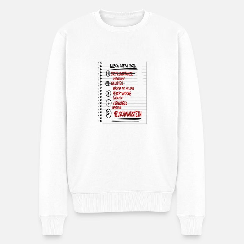 Musch gseha hoba - Männer Premium Bio Pullover - Weiß