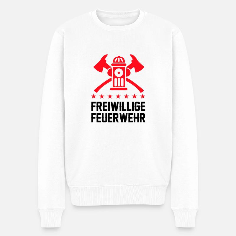 Freiwillige Feuerwehr - Männer Premium Bio Pullover - Weiß