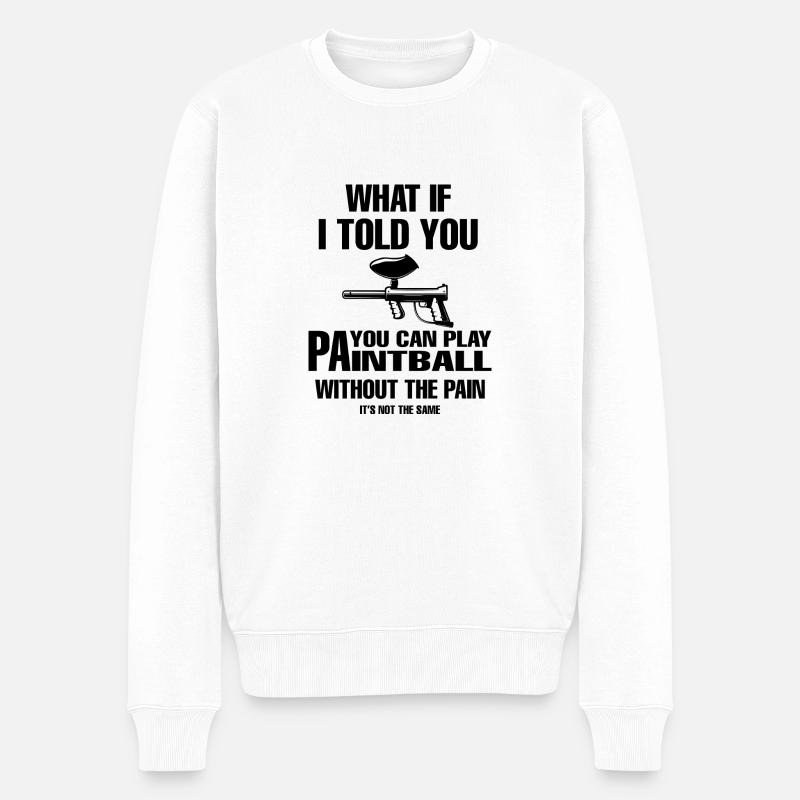 Paintball Airsoft - Männer Premium Bio Pullover - Weiß