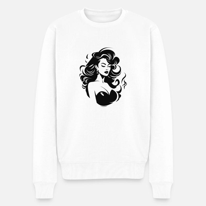 La beauté en noir - Pull Premium bio Homme - blanc