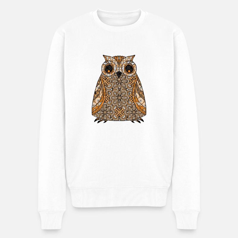 Vogel - Männer Premium Bio Pullover - Weiß