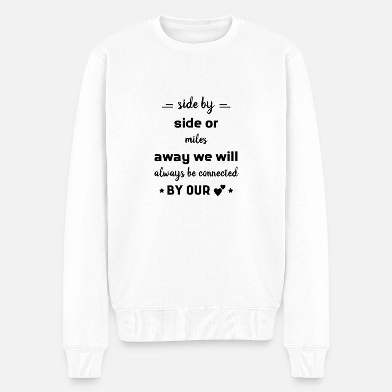 BESTE FREUNDE - Männer Premium Bio Pullover - Weiß