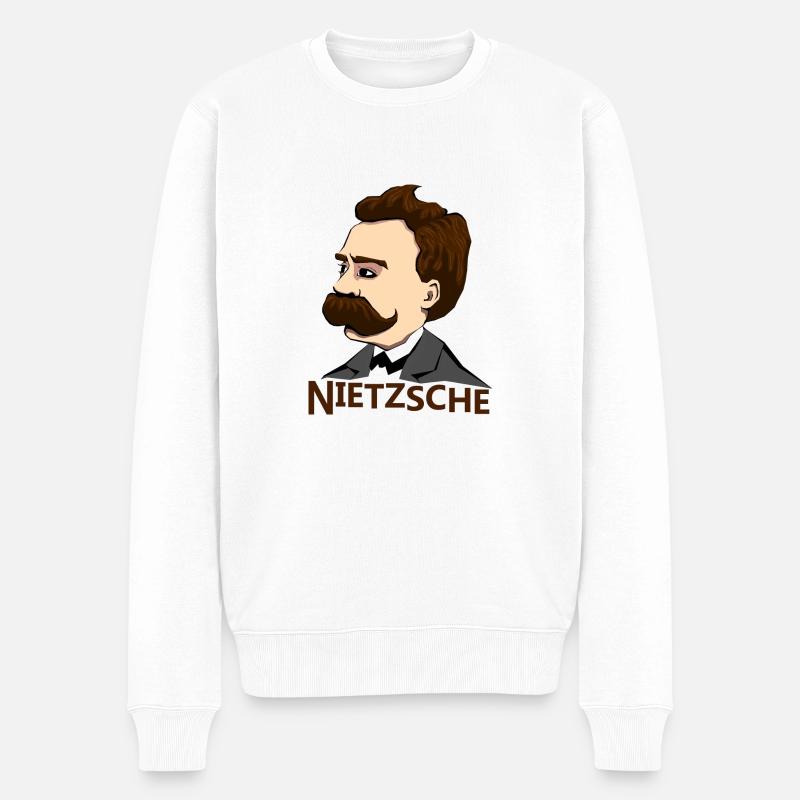 Nietzsche - Männer Premium Bio Pullover - Weiß