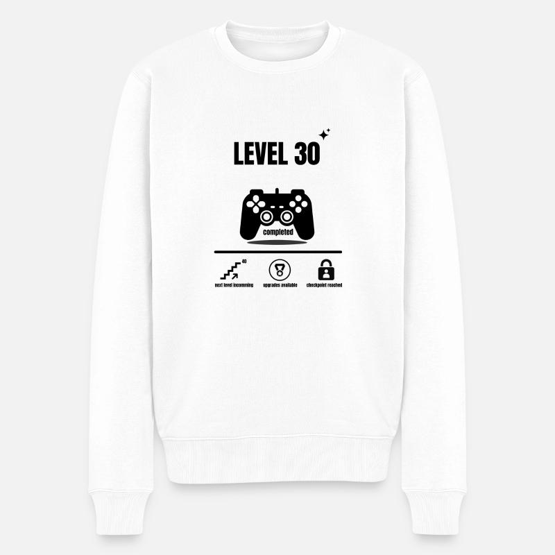 NIVEAU 30 terminé - Pull Premium bio Homme - blanc